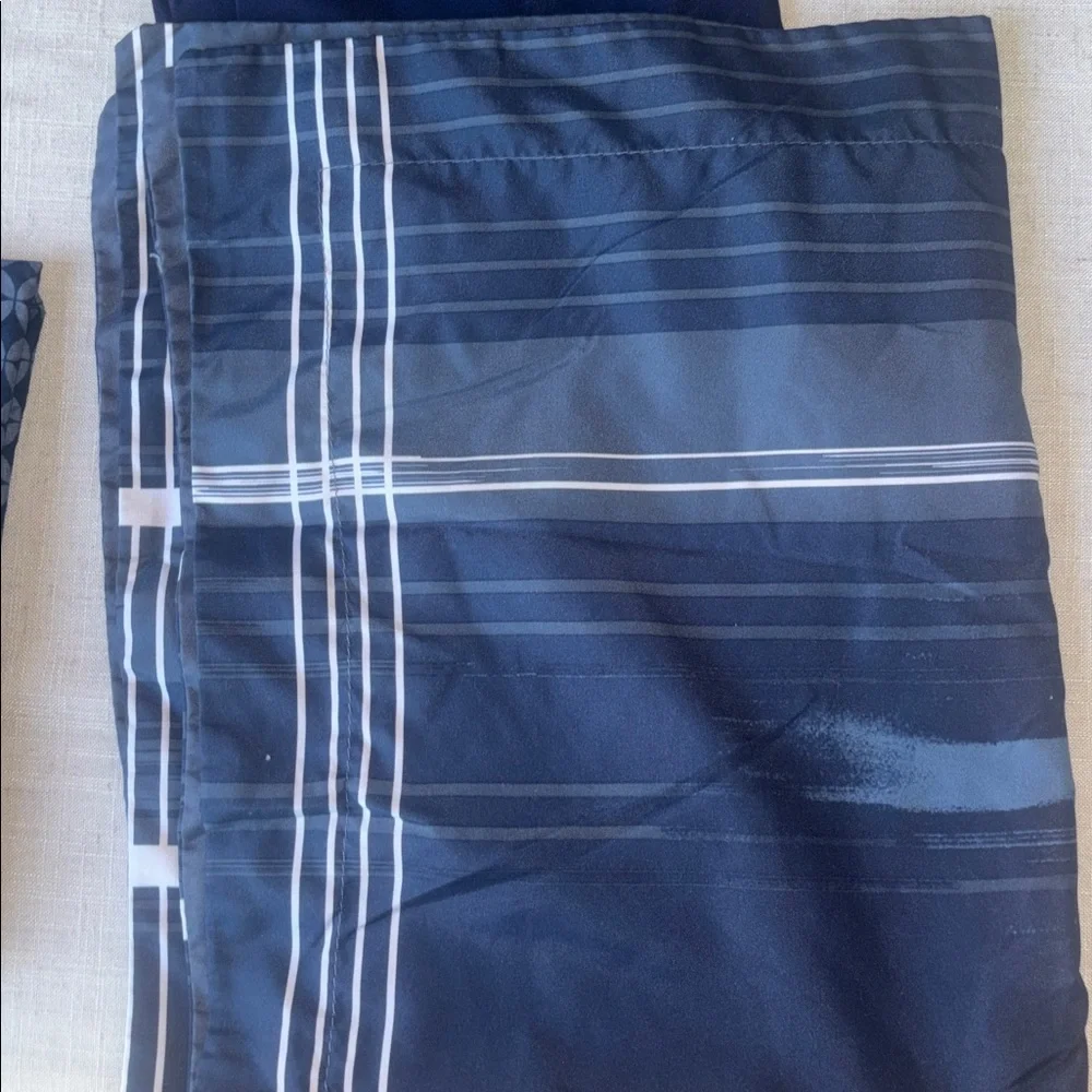 EUC Twin Size Sheet Set - Navy and White